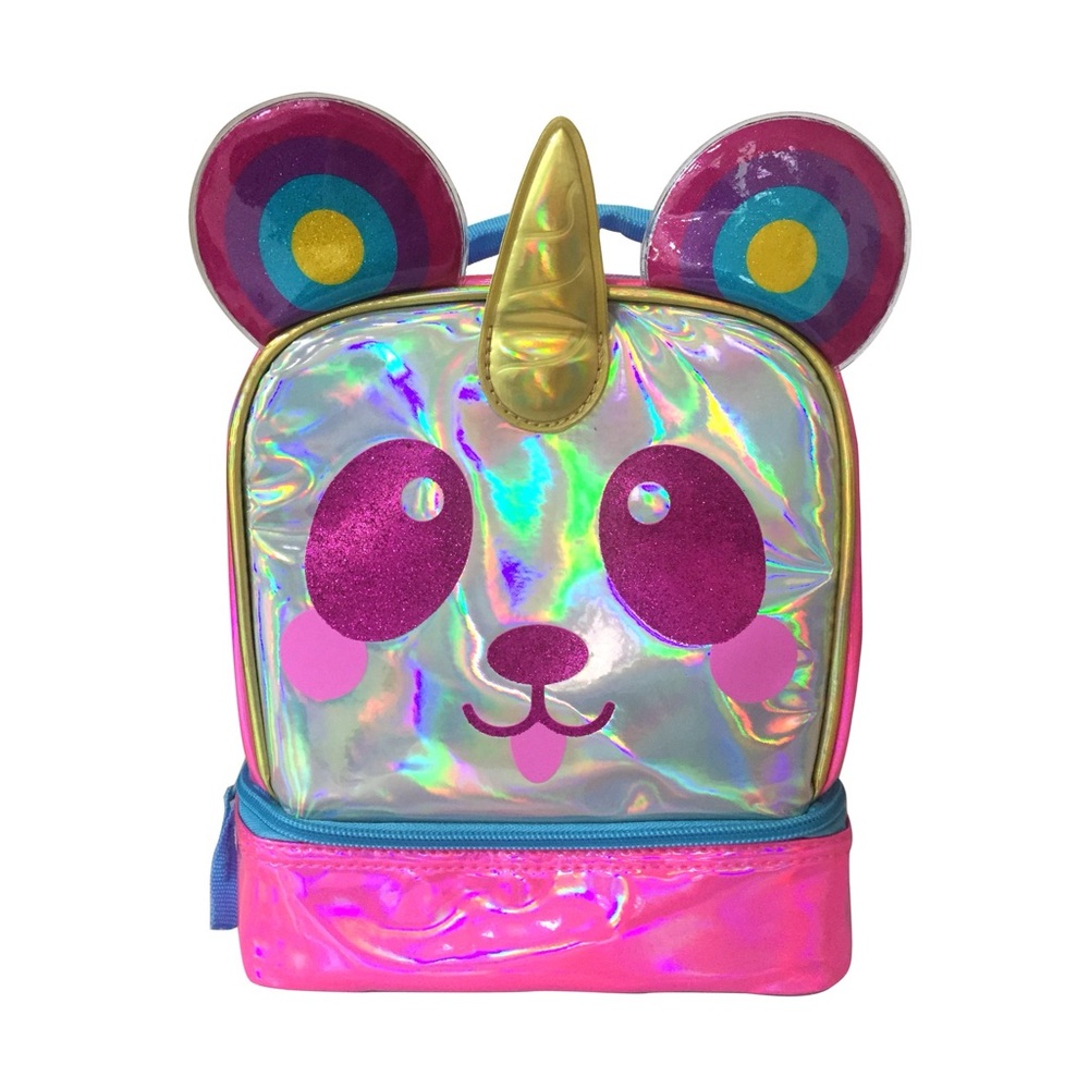 Holographic Unicorn lunch bag with Pink Accents